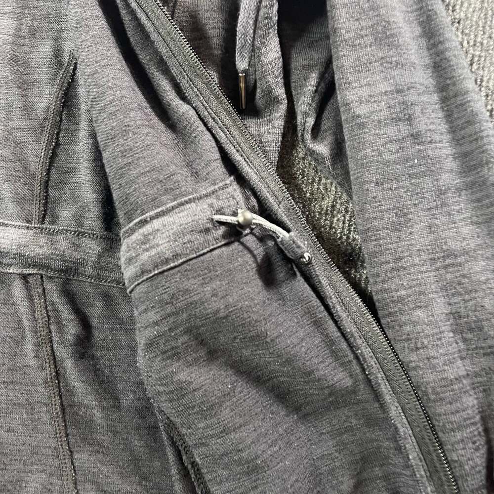 Athleta No Sweat Full Zip Gray Heather Hoodie Jacket XS - Picture 9 of 10